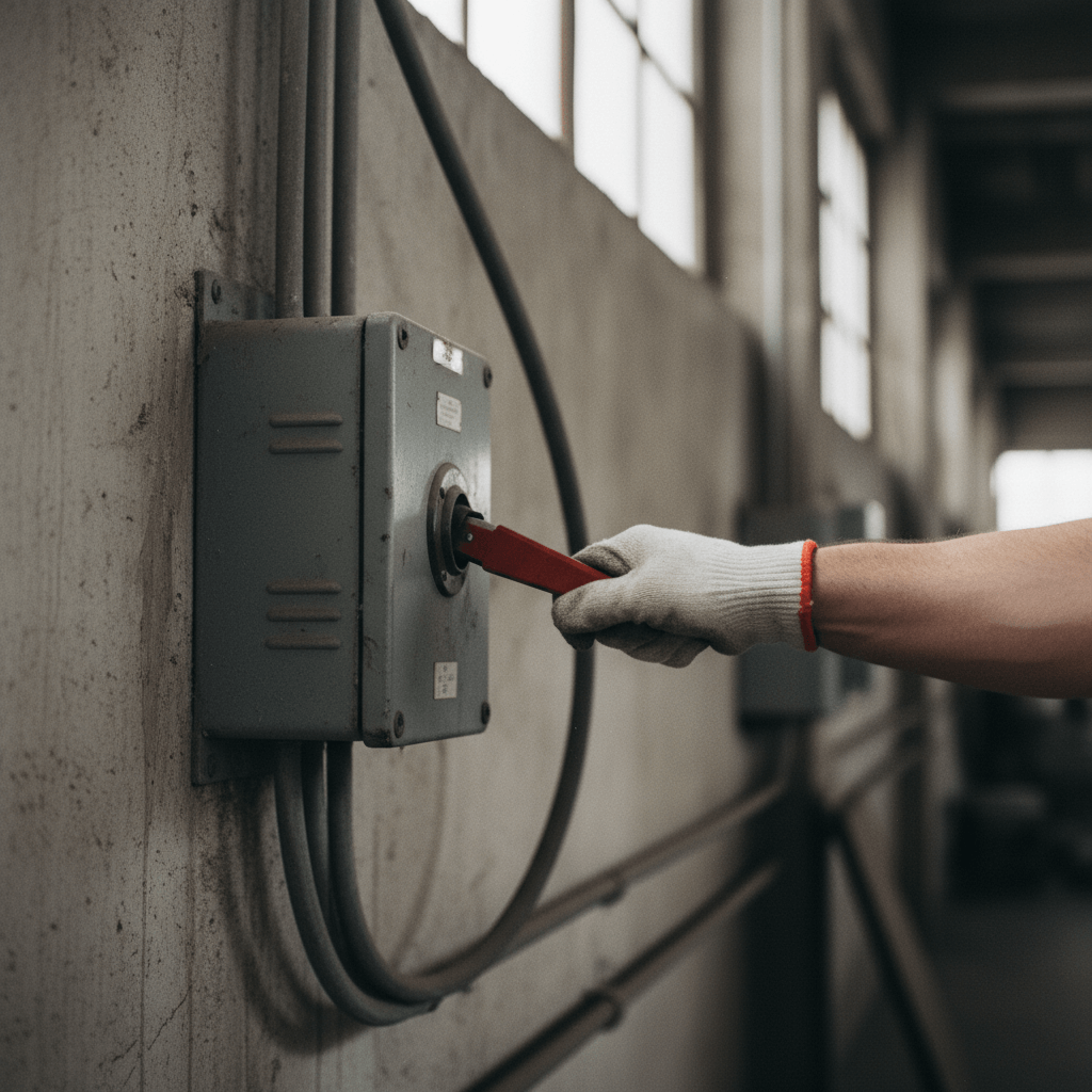 Hauptschalter Installation